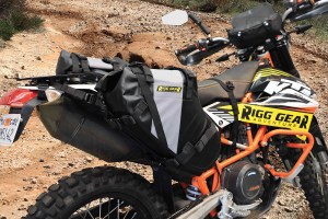 Photo showing Hurricane Dual Sport saddlebags installed on KTM 690